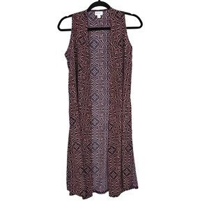 LulaRoe Joy Sleeveless Duster Vest With Side Slits